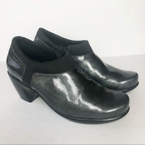 Naot Patent Leather Bootie Clogs